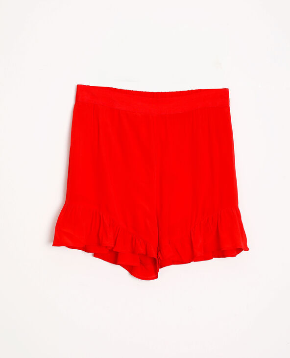 Short à volants rouge - Pimkie