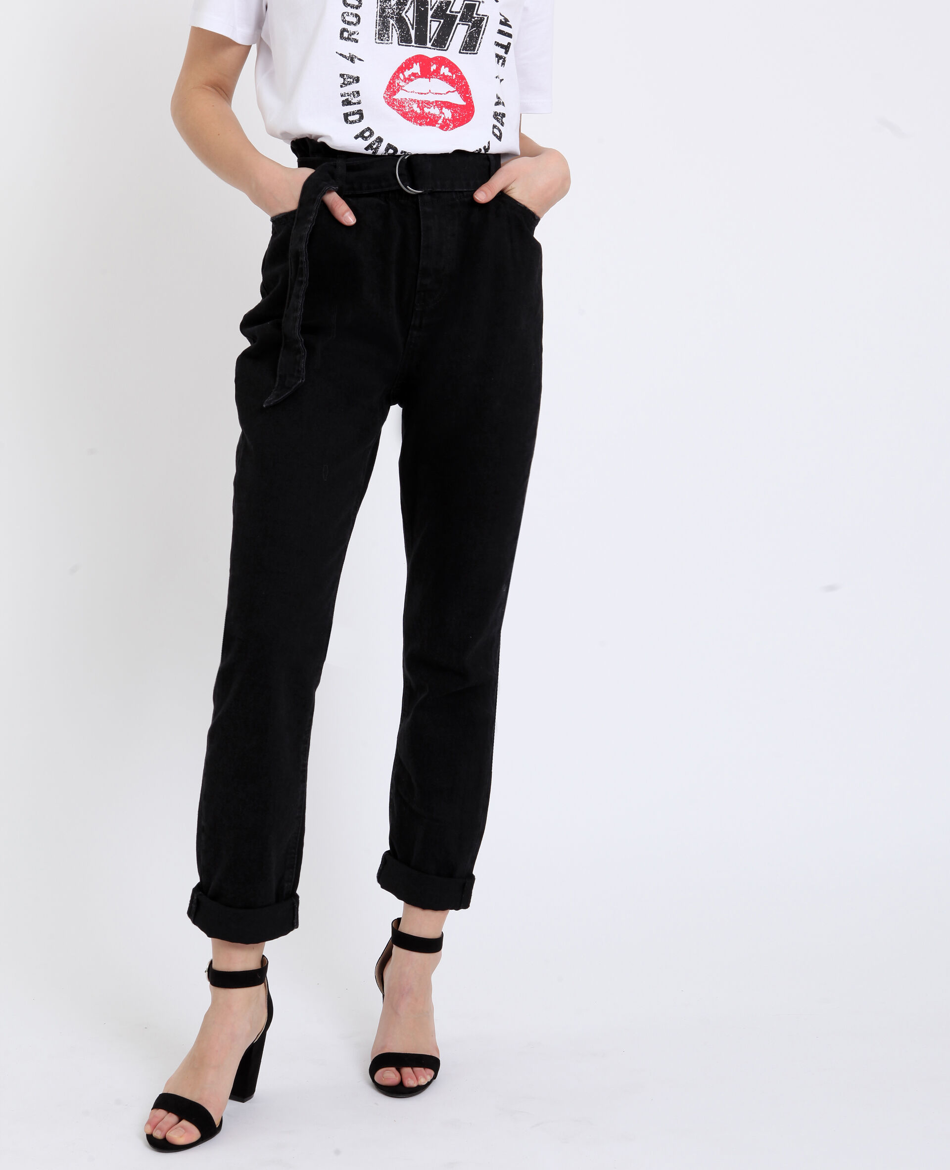 Jean mom noir - 140822899A08 | Pimkie