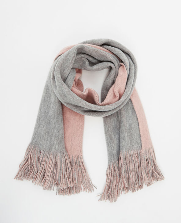 Echarpe double face gris foncé - Pimkie