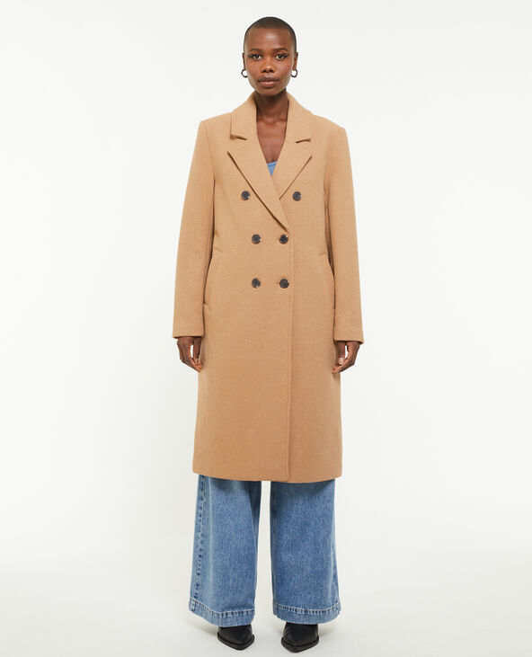 Manteau long drap de laine Pimkie