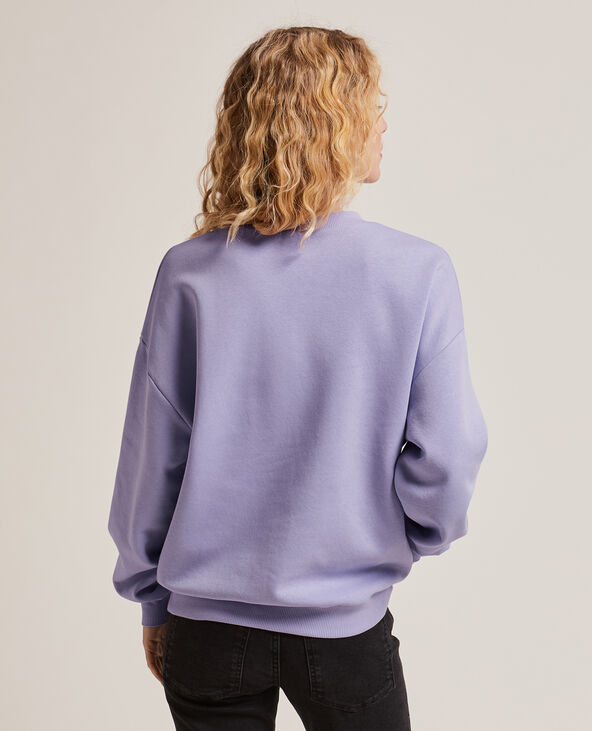 Sweat oversize col rond violet - Pimkie