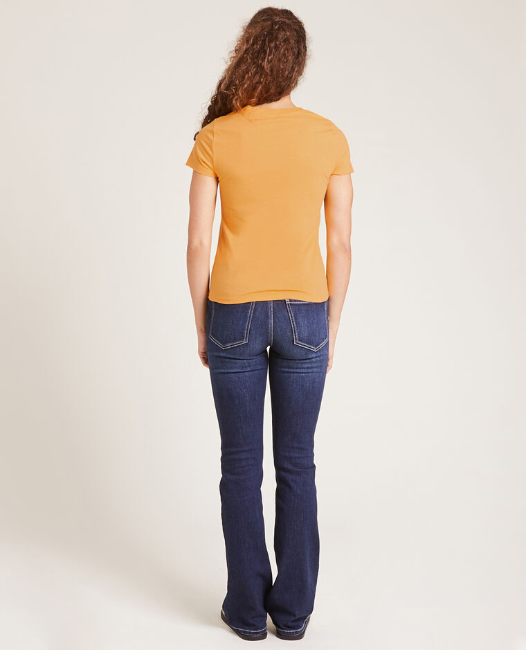 T-shirt basique col rond orange - Pimkie