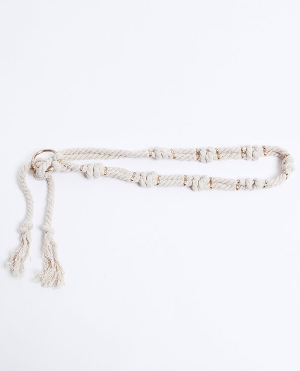 Ceinture en corde beige - Pimkie