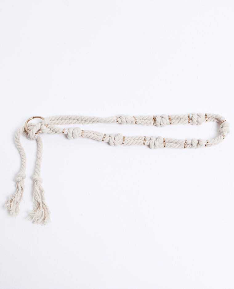 Ceinture en corde beige - Pimkie