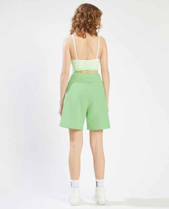 Short long à pinces vert - Pimkie