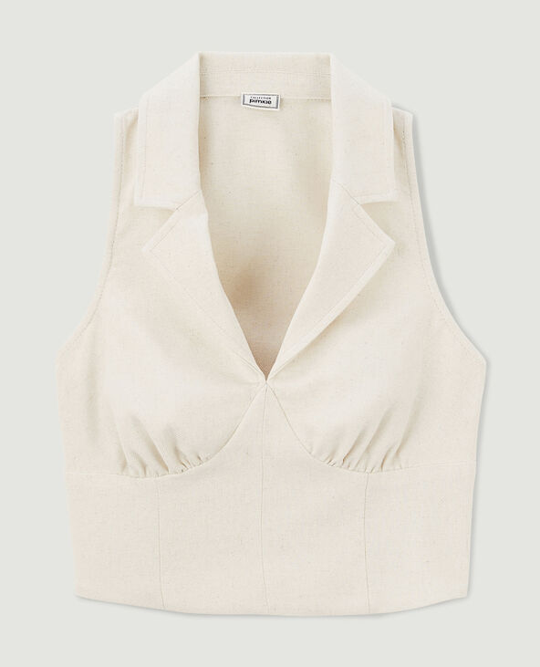 Top façon gilet de barman sable - Pimkie