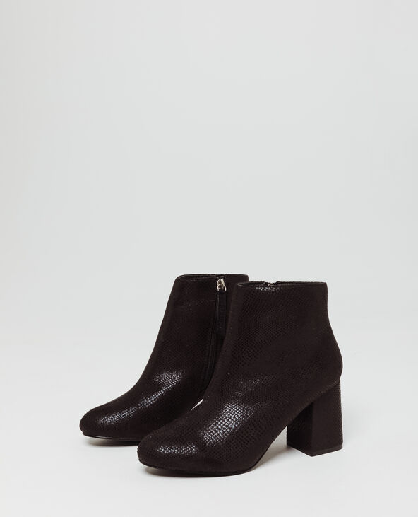 Bottines noires serpent cheap