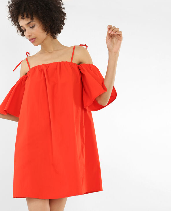 Robe ample à manches peekaboo rouge - Pimkie