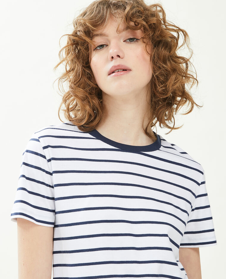 T-shirt basique col rond bleu - Pimkie