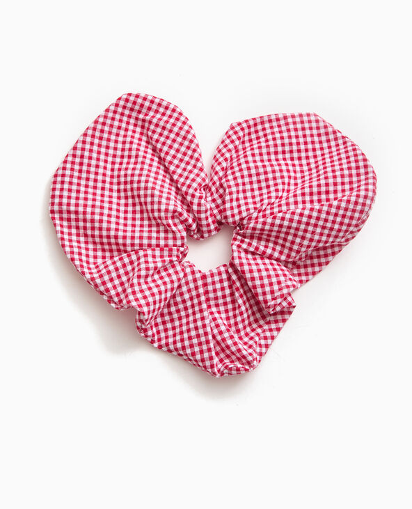 Maxi chouchou vichy en forme de cœur rouge - Pimkie