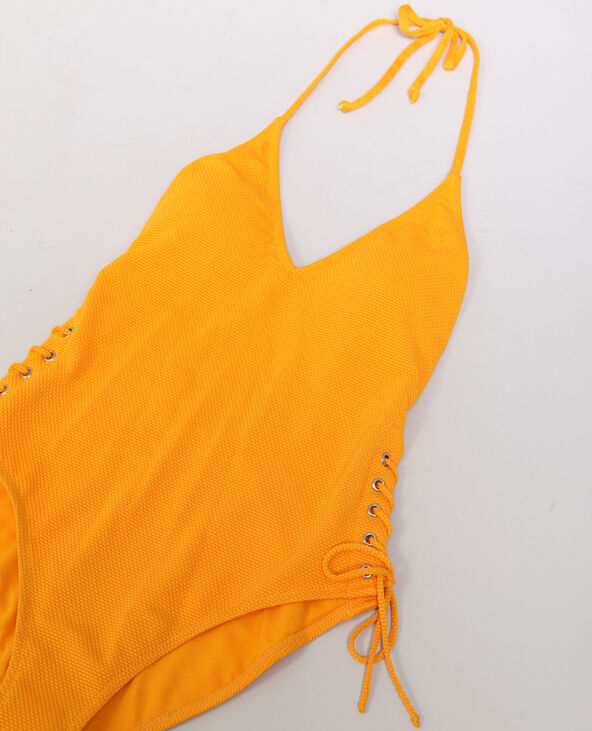 Maillot une pièce à dos nu orange - Pimkie