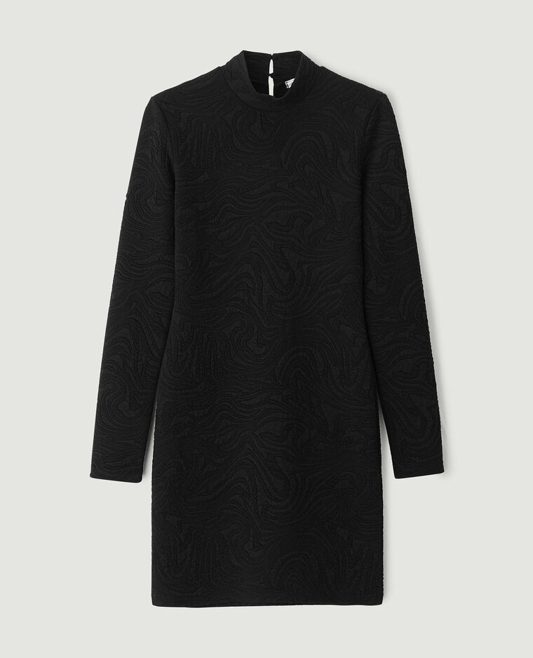 Robe courte matière jacquard noir - Pimkie