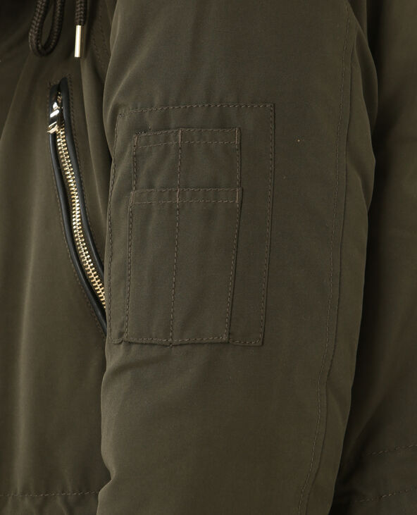 Parka longue à capuche vert kaki - Pimkie
