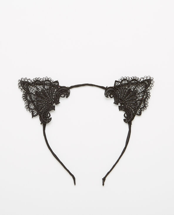 Serre-tête dentelle noir - Pimkie