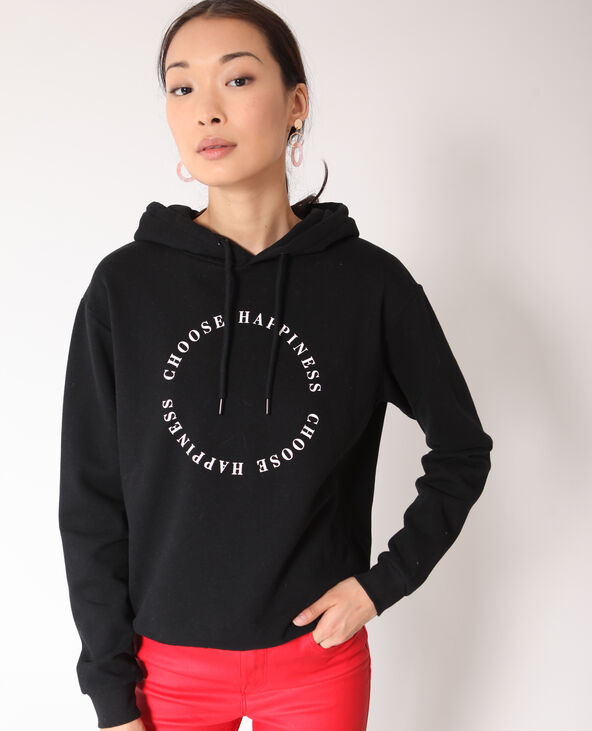 Sweat imprimé noir - Pimkie