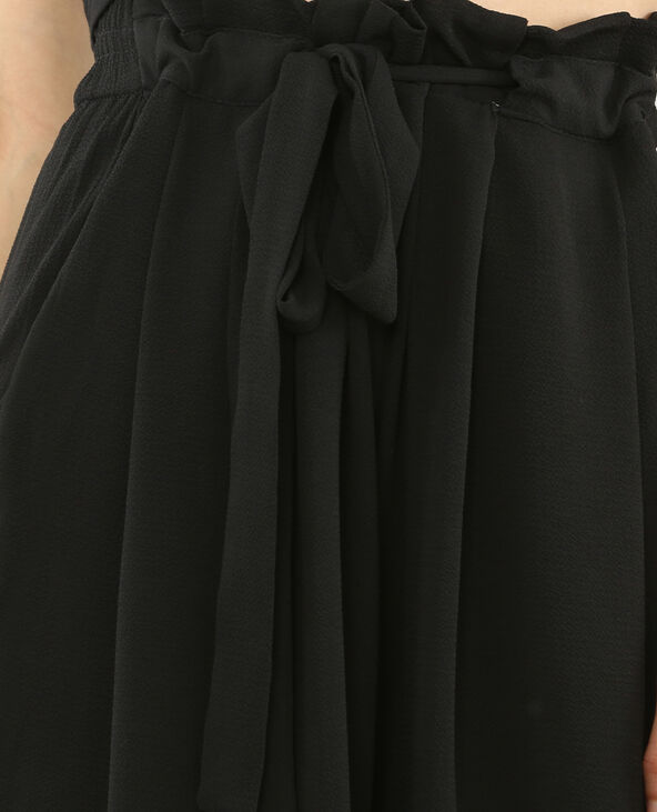 Pantalon large effet crêpe noir - Pimkie