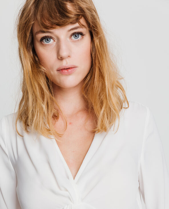 Blouse à col V blanc - Pimkie