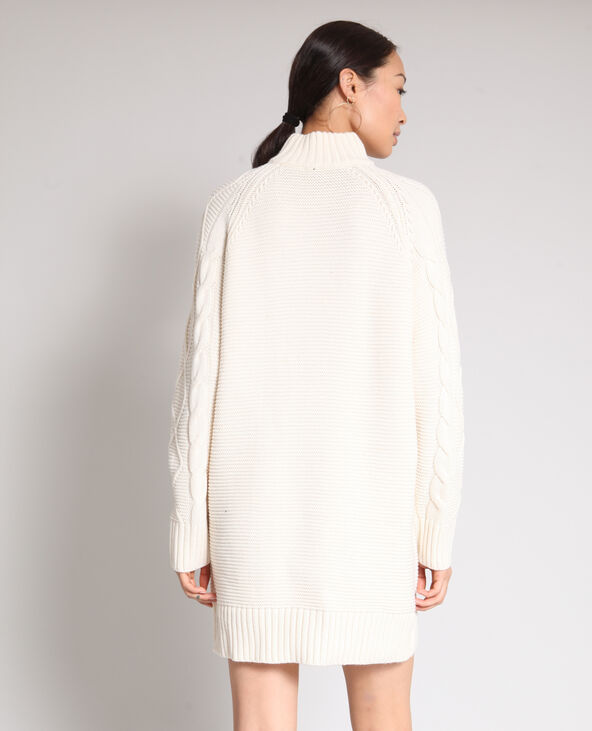 Robe pull torsadée blanc - Pimkie