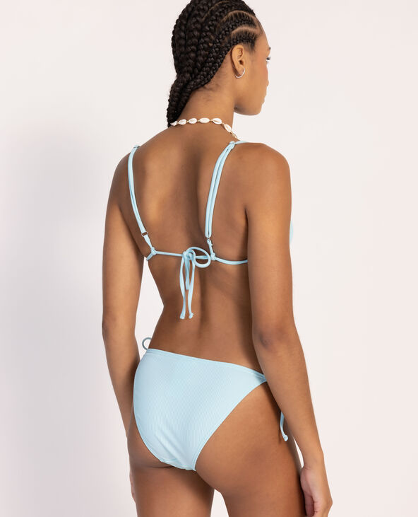 Bas de maillot culotte avec nouettes bleu turquoise - Pimkie
