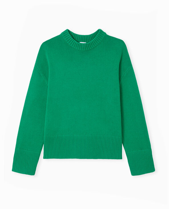 Pull oversize avec grands bord-côtes vert - Pimkie