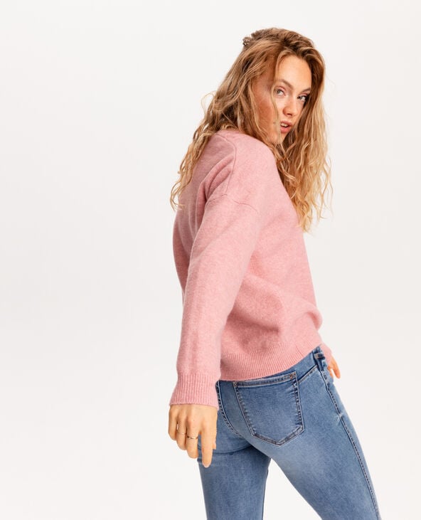 Pull col V rose - Pimkie