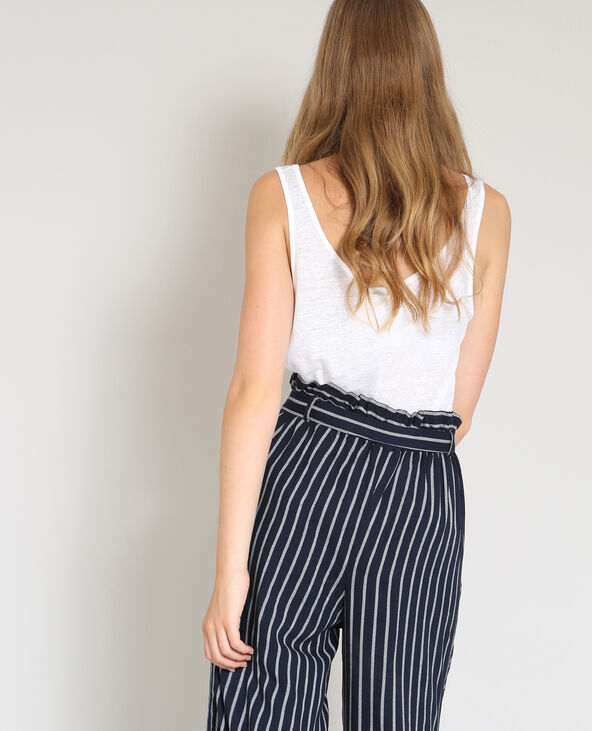 Top en lin blanc - Pimkie