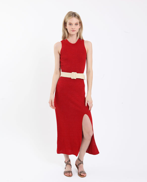 Robe longue irisée rouge - Pimkie