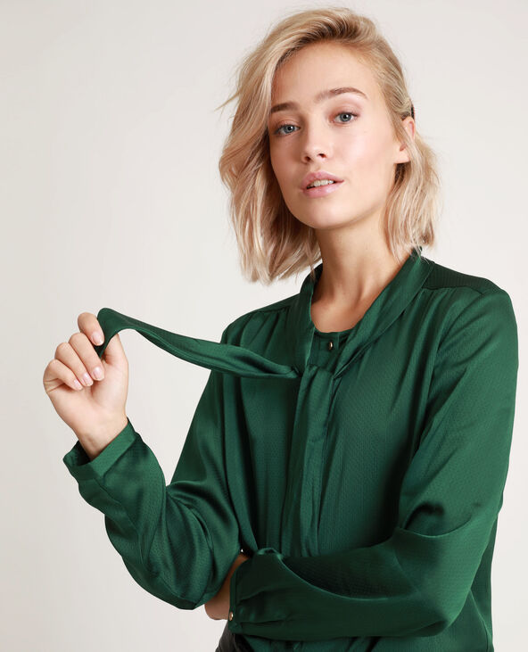 Chemise à nœud vert foncé - Pimkie