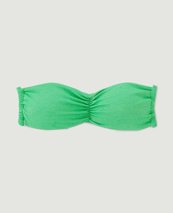 Haut de maillot de bain bandeau dos nu vert - Pimkie