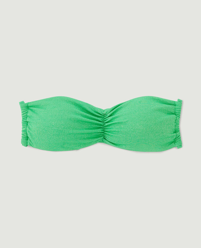 Haut de maillot de bain bandeau dos nu vert - Pimkie