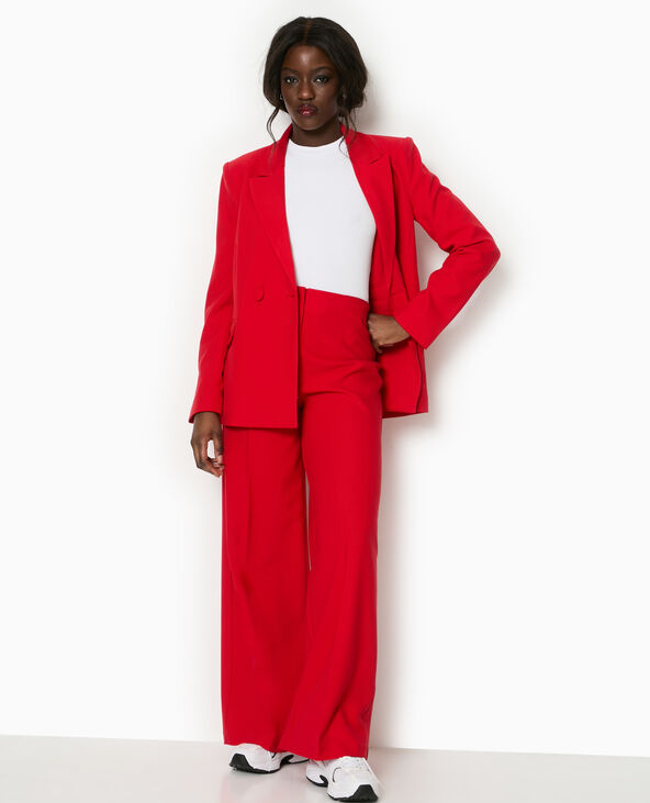 Veste tailleur avec double boutonnage rouge - Pimkie