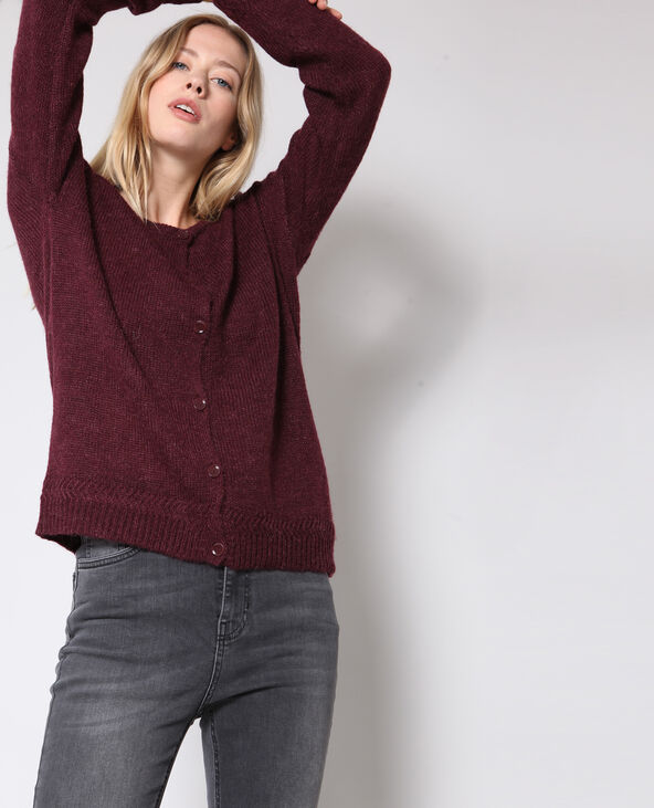 Gilet femme top bordeaux