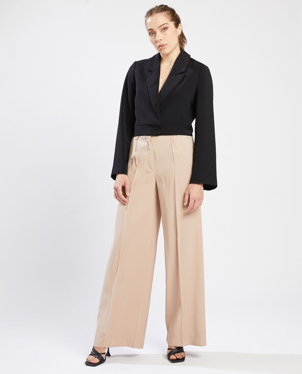Veste courte croisée dos noir - Pimkie
