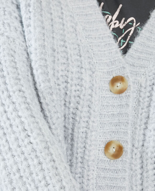 Gilet boutonné gris chiné - Pimkie