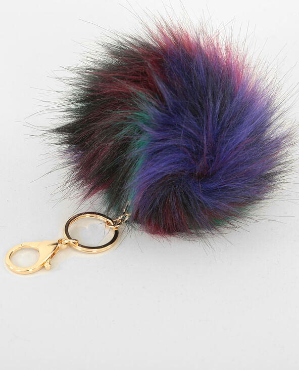 Porte-clés fourrure multicolore violet - Pimkie