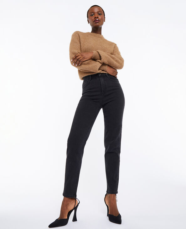 Jean mom slim taille haute noir - Pimkie