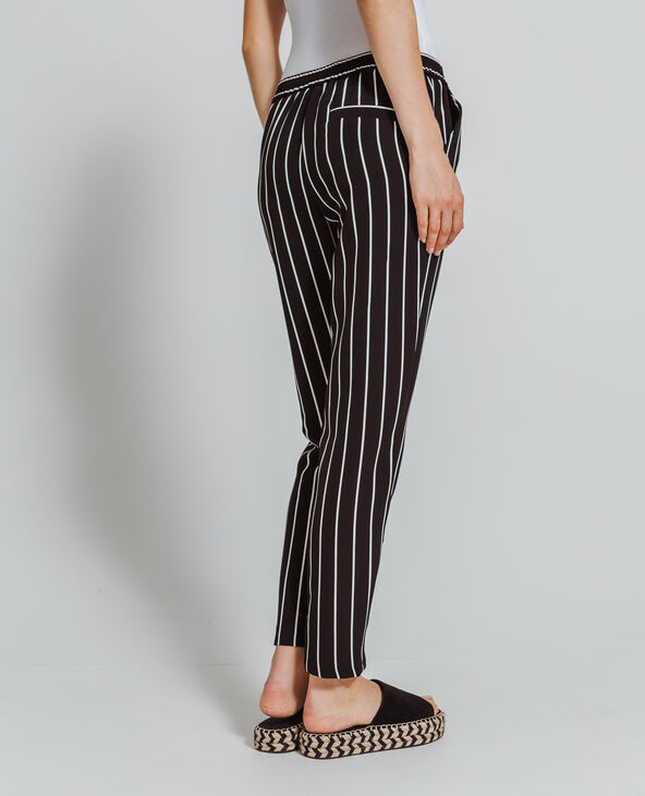 Pantalon fluide a rayures