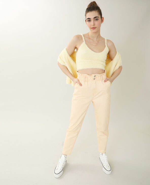 Jean mom high waist écru - Pimkie