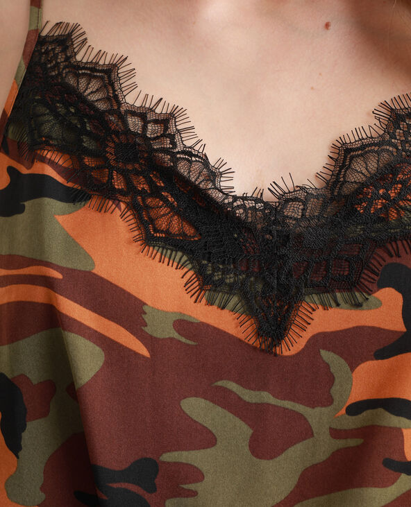 Top à dentelle marron - Pimkie