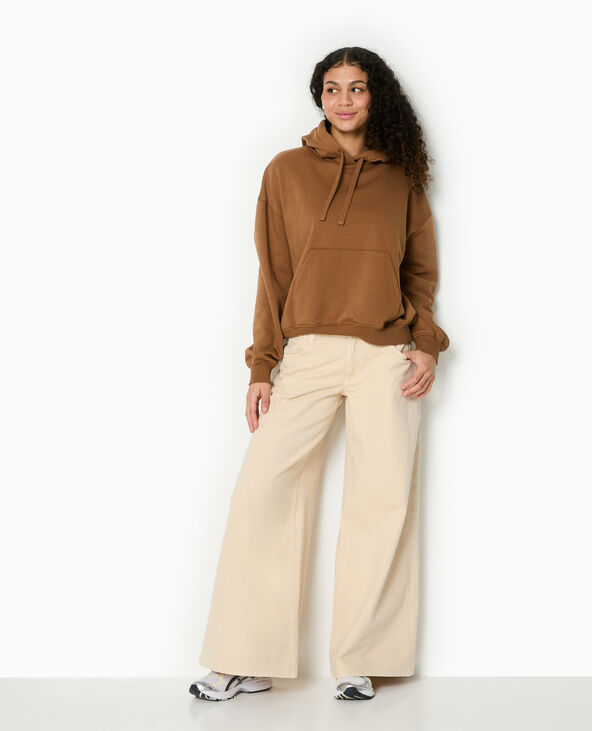 Jean wide extra large taille basse taupe - Pimkie