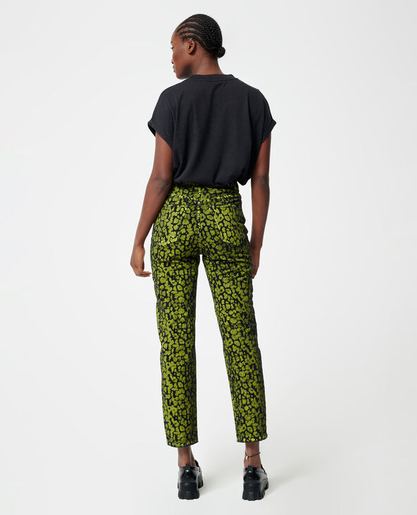Jean straight léopard vert fluo - Pimkie