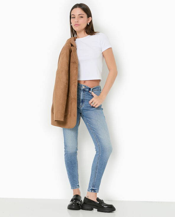 Jean skinny taille haute bleu foncé - Pimkie