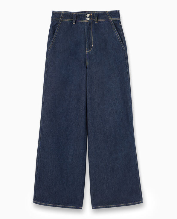 Jean wide taille haute bleu - Pimkie
