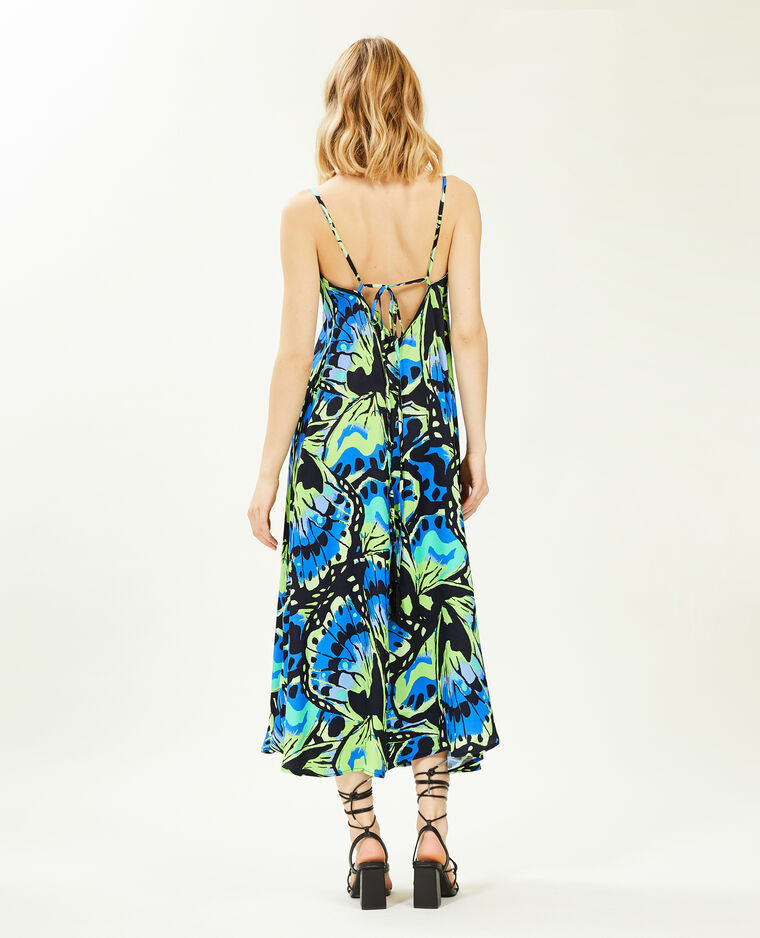 Robe dos-nu avec liens à nouer noir - Pimkie