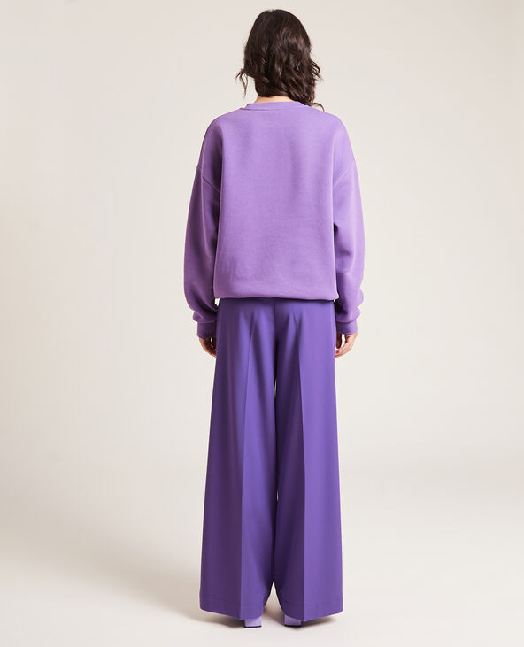 Pantalon large taille haute SMALL violet - Pimkie