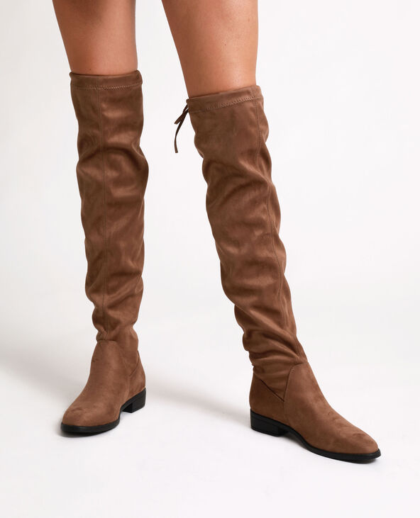 Cuissardes style suédine beige - Pimkie