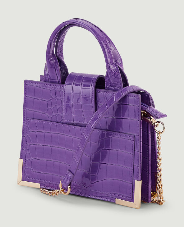 Sac boxy avec poignées violet - Pimkie