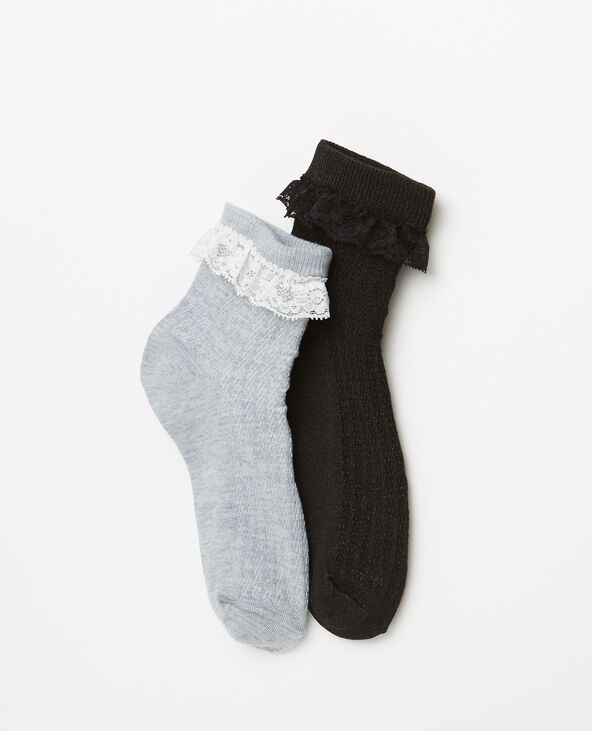 Lot de 2 paires de chaussettes noir - Pimkie