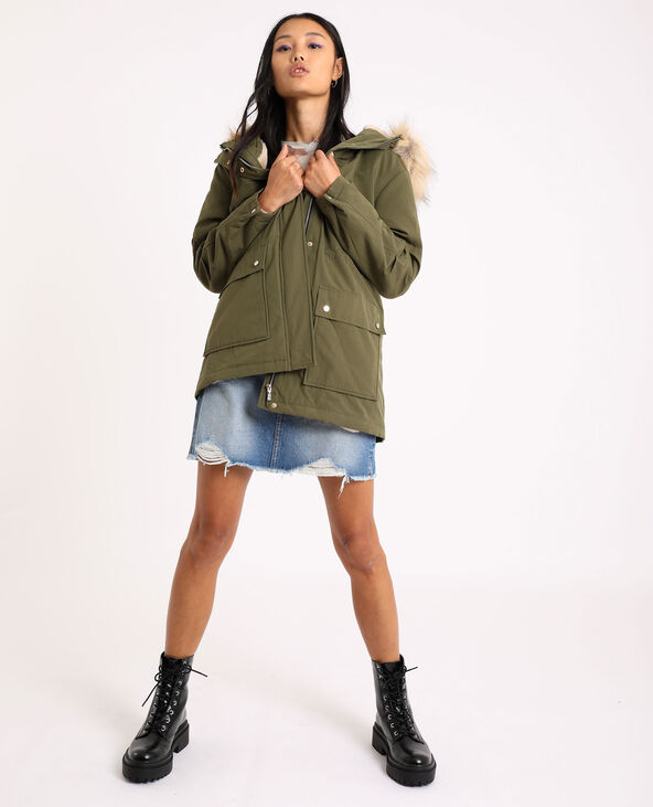 Parka à capuche vert kaki - Pimkie