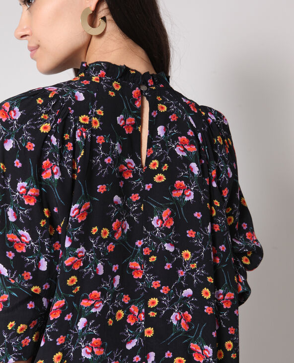 Blouse à fleurs noir - Pimkie